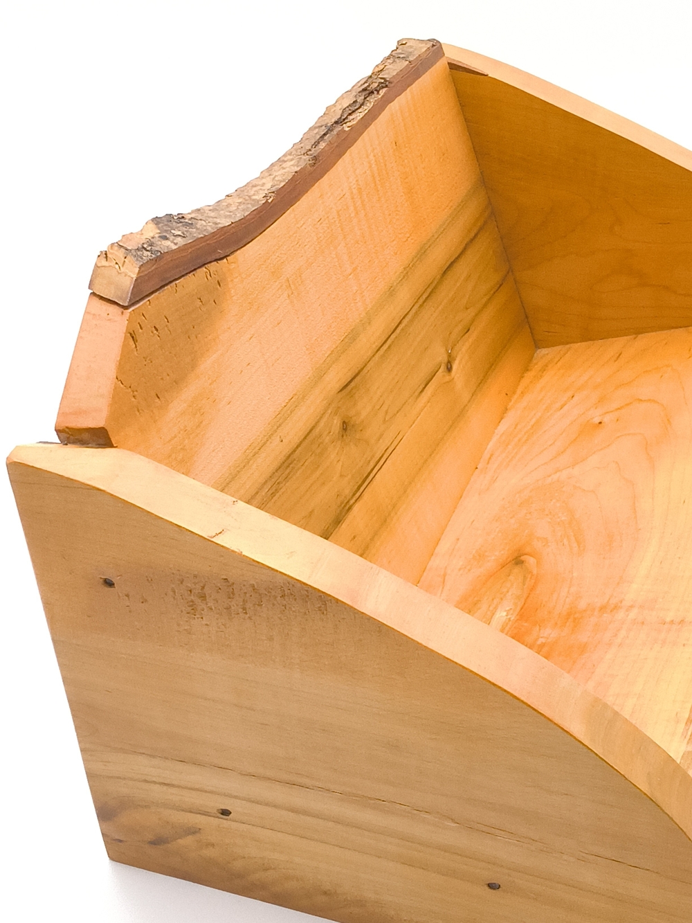 Handcrafted Live Edge Solid Wood Desktop Book Trough & Display Shelf - Picture 10 of 13